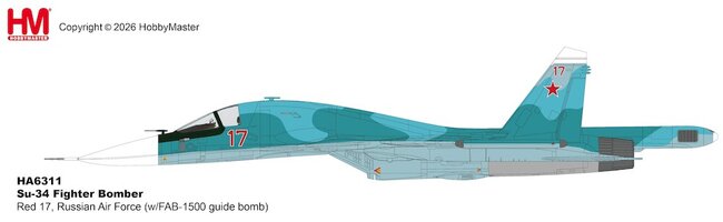 Sukhoi SU34 Fighter Bomber Red 17, Russian Air Force